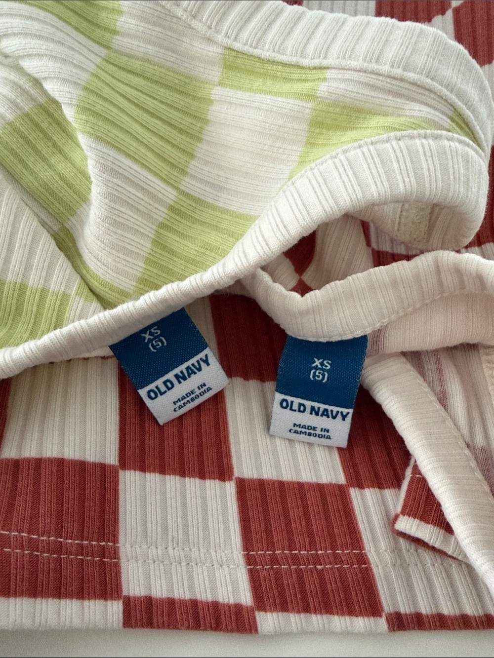 Checkerboard Ribbed Tank Dresses - Picture 2 of 4